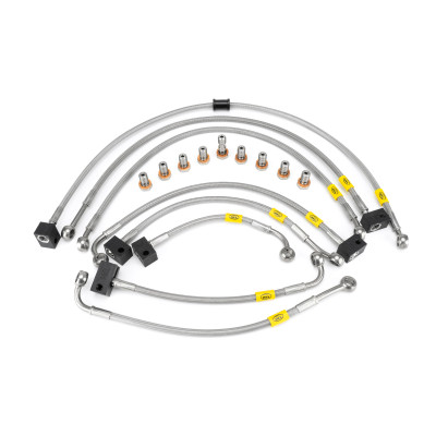 Yamaha FZ6 Fazer S2 ABS 2007-2010 Flexible ABS Replacement Brake Lines HEL Stainless Steel Braided